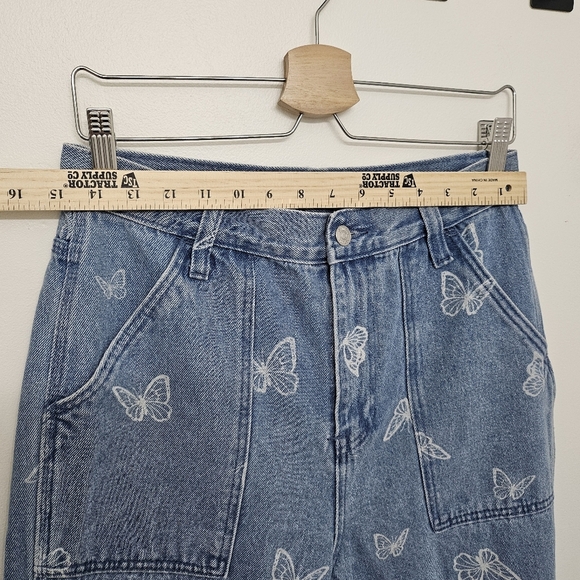 Simple Society Jeans Womens 9/29 Boho Festival Baggy Butterfly Wide Leg Skater - Picture 5 of 9